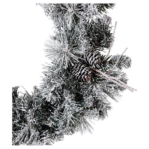 Girlanda korona adwentowa śr. 50 cm ze śniegiem 2