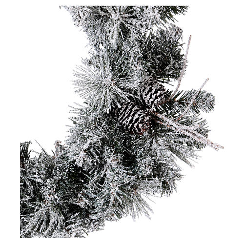 Christmas wreath with fake snow, diameter 50 cm 2