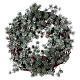 Advent wreath with frozen larch, diameter 45 cm s1