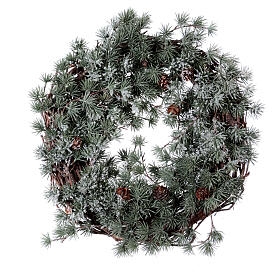 Couronne avec branches de mélèze gelé diam. 45 cm