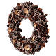 Wooden Christmas wreath with pine cones and roses, 40 cm s3