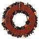 Wooden Christmas wreath with pine cones and roses, 40 cm s4