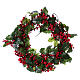 Advent wreath with holly garland, diameter 40 cm s1