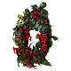 Advent wreath with holly garland, diameter 40 cm s3