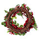 Advent wreath with holly garland, diameter 40 cm s4