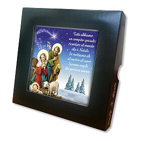 Decoraciones navideñas para la casa: Azulejo cerámica impresa escena Natividad oración posterior