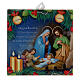 Nativity scene Christmas tile with prayer s1