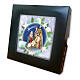 Ceramic tile with printed Sacred Family image and back prayer s2