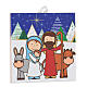 Ceramic tile with traditional Nativity Scene printed on the front and a prayer on the back s2