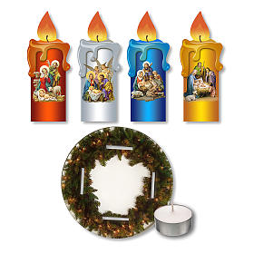 Adventskranz Plexiglas mit Kerzen Dekorationen