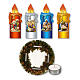Advent wreath in plexiglass, garland and candles s2