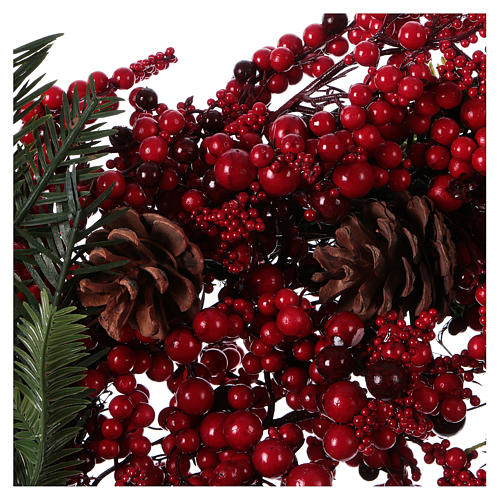 Advent wreath with red berries diam. 50 cm 2