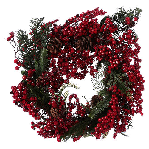 Red berries Advent Wreath 50 cm diameter 1