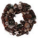 Advent wreath with pine cones and hazelnuts diam. 50 cm s1