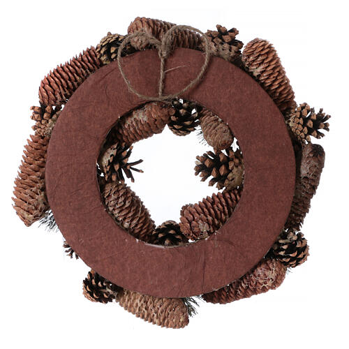 Couronne Avent pommes de pin glands diam. 33 cm 4