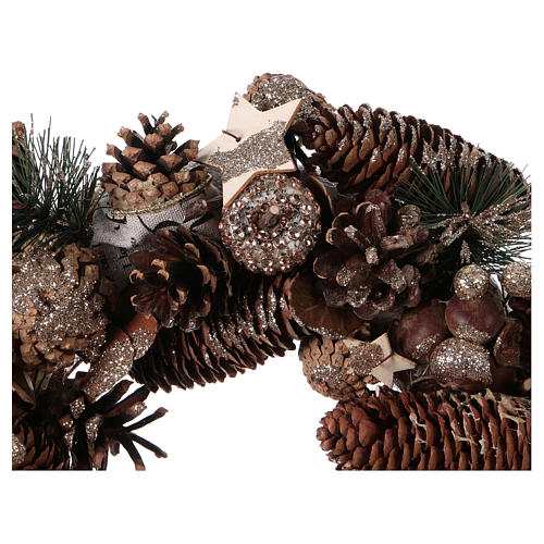 Advent Wreath with hazelnuts 50 cm diameter 2