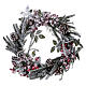 Advent wreath with berries and snow diam. 50 cm s1