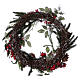 Advent wreath with berries and snow diam. 50 cm s3