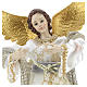 Annunciation Angel (Christmas Tree Tip) in resin with white cloth 28 cm s2