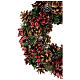 Advent wreath with pine cones and berries 30 cm in diameter Red finish s2