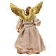 Christmas tree topper Announcing angel, gold cloth 28 cm resin s5