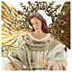 Angel tree topper with harp 36 cm resin and cloth s2