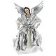 Annunciation (Christmas Tree Tip) Angel in silvery clothes 28 cm resin and cloth s1