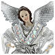 Annunciation (Christmas Tree Tip) Angel in silvery clothes 28 cm resin and cloth s2