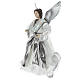 Annunciation (Christmas Tree Tip) Angel in silvery clothes 28 cm resin and cloth s3