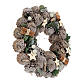 Advent wreath with pine cones and stars 30 cm White Natural s4