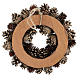 Advent wreath with pine cones and red berries 30 cm diam. s5