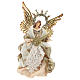 Angel tree topper with guitar 26 cm Beige Gold s1