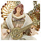 Angel tree topper with guitar 26 cm Beige Gold s2