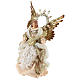 Angel tree topper with guitar 26 cm Beige Gold s3