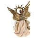 Angel tree topper with guitar 26 cm Beige Gold s5