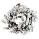Corona Adviento con piñas y nieve 33 cm s1