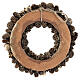 Couronne de Noël pommes de pin dorées 25 cm s5