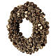 Christmas wreath with golden pine cones 25 cm Gold s3
