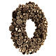 Christmas wreath with golden pine cones 25 cm Gold s4