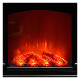 Black LED fireplace 35x40x15 cm flame effect