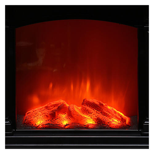 Black LED fireplace 35x40x15 cm flame effect 2