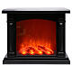 Black LED fireplace 35x40x15 cm flame effect s1