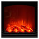 Black LED fireplace 35x40x15 cm flame effect s2