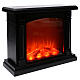 Black LED fireplace 35x40x15 cm flame effect s4