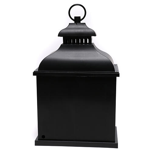 Lantern-shaped LED wood stove 20x25x15 cm 5