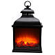 Lantern-shaped LED wood stove 20x25x15 cm s1