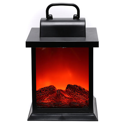 LED lantern with flame effect 25x15x15 cm 1