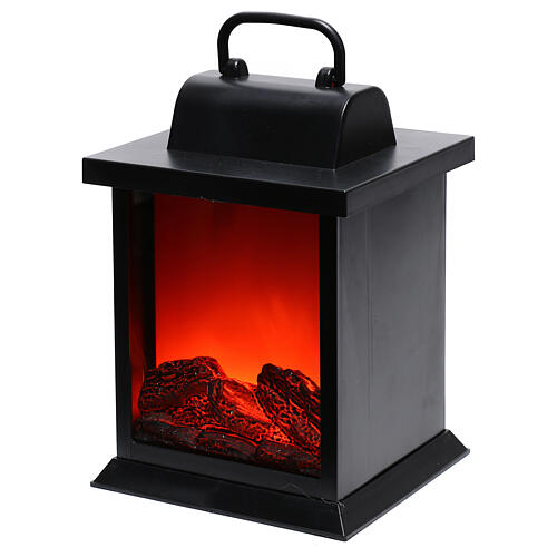 LED lantern with flame effect 25x15x15 cm 2