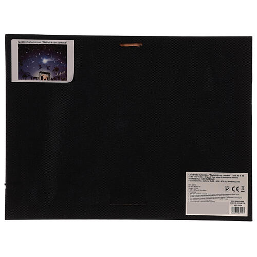 Obrazek podświetlony led Scena Narodzin i kometa 30x40 cm 4