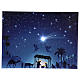 LED Nativity Scene frame with comet 30x40 cm s1